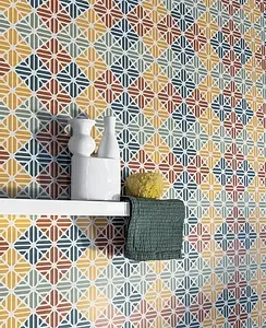 Background tile, Color multicolor, Ceramics, 25x75 cm, Finish matte