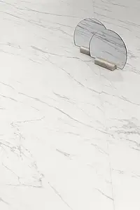 Grundflise, Effekt sten,other marbles, Farve hvid, Glaseret porcelænsstentøj, 90x180 cm, Overflade poleret