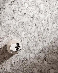 Effekt sten, Farve grå, Grundflise, Glaseret porcelænsstentøj, 60x120 cm, Overflade skridsikker