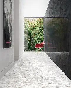 Effekt sten, Farve grå, Grundflise, Glaseret porcelænsstentøj, 120x120 cm, Overflade skridsikker
