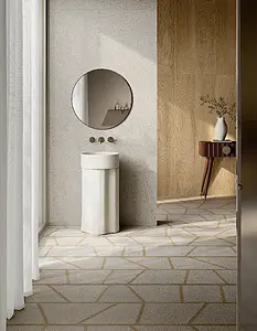 Grundflise, Effekt andre sten, Farve grå, Glaseret porcelænsstentøj, 60x120 cm, Overflade skridsikker