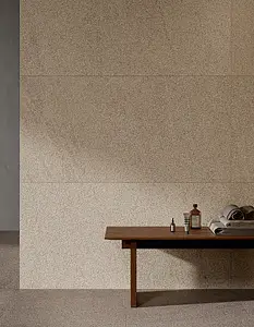 Grundflise, Effekt andre sten, Farve beige, Glaseret porcelænsstentøj, 60x120 cm, Overflade skridsikker