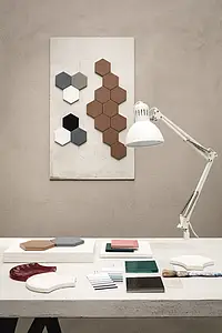 Bakgrunnsflis, Farge brun, Stil håndlaget, Glasert porselenssteintøy, 12.4x14 cm, Overflate matt
