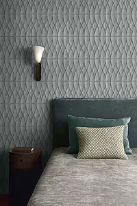 Background tile, Color green, Glazed porcelain stoneware, 12.5x25 cm, Finish aged