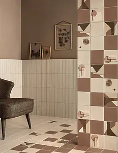 Background tile, Color brown, Glazed porcelain stoneware, 15x15 cm, Finish antislip