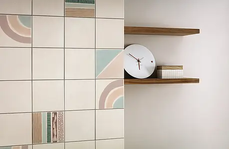Background tile, Color multicolor, Glazed porcelain stoneware, 15x15 cm, Finish antislip