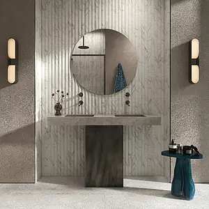 Background tile, Effect other marbles, Color white, Ceramics, 5x41 cm, Finish matte