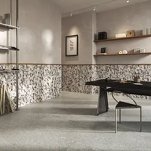 Background tile, Effect calacatta, Color white, Ceramics, 5x43 cm, Finish matte