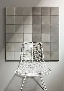 Grundflise, Effekt beton, Farve grå, Glaseret porcelænsstentøj, 15x15 cm, Overflade skridsikker