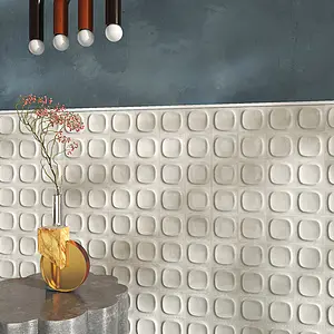 Background tile, Color beige,white, Style pop-art, Ceramics, 10x10 cm, Finish 3D