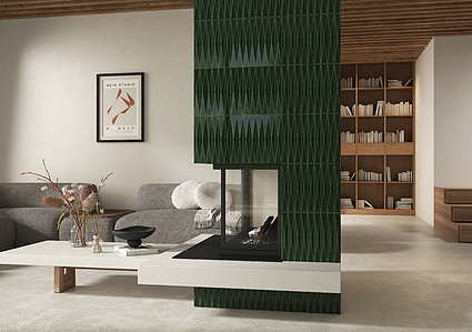 Background tile, Effect crackle glaze,brick, Color green, Ceramics, 4x31.5 cm, Finish glossy