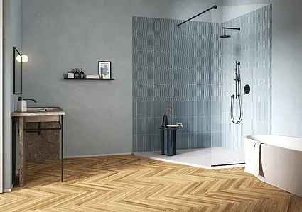 Background tile, Effect brick, Color navy blue, Ceramics, 4x31.5 cm, Finish glossy