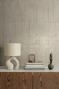 Background tile, Color beige, Glazed porcelain stoneware, 4.8x45 cm, Finish glossy