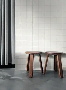 Background tile, Color white, Ceramics, 12.5x12.5 cm, Finish glossy