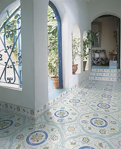 Background tile, Color multicolor, Glazed porcelain stoneware, 34x34 cm, Finish glossy