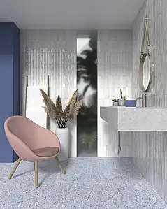 Background tile, Effect unicolor, Color white, Ceramics, 25x60 cm, Finish glossy