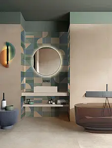 Background tile, Color beige, Ceramics, 33.3x100 cm, Finish matte
