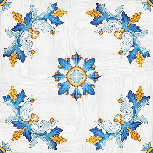 Savoia Italia Ceramica, Cotto Mediterraneo, S4291_CottoMediterraneoDecoroIschitellaLuc