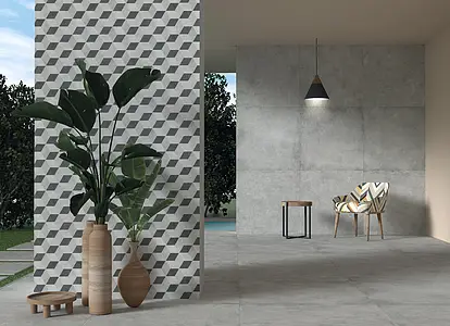 Mozaika, Efekt betonu, Kolor szary, Gres szkliwiony, 26x30 cm, Powierzchnia matowa