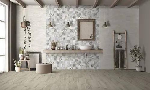 Background tile, Effect faux encaustic tiles, Color multicolor, Style patchwork, Ceramics, 20x50 cm, Finish matte