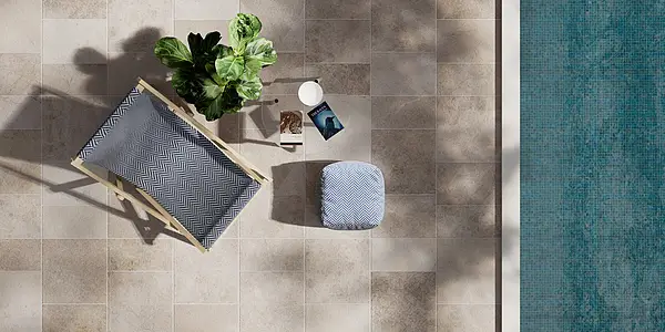 Background tile, Effect other stones, Color beige, Glazed porcelain stoneware, 60x60 cm, Finish antislip