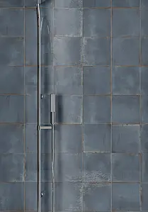 Bakgrundskakel, Textur enfärgad, Färg marinblå, Glaserad granitkeramik, 21.6x21.6 cm, Yta blank