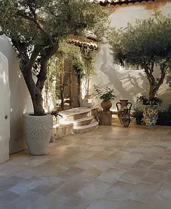 Background tile, Effect terracotta, Color beige, Glazed porcelain stoneware, 21.6x43.5 cm, Finish antislip