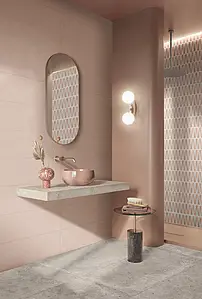 Azulejo de fundo, Cor bege, Cerâmica, 25x75 cm, Superfície mate