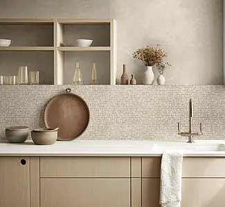 Background tile, Effect other stones, Color beige, Ceramics, 33.3x100 cm, Finish matte