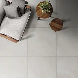 Background tile, Effect concrete, Color white, Glazed porcelain stoneware, 90x90 cm, Finish matte