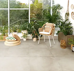Background tile, Effect concrete, Color beige, Glazed porcelain stoneware, 60x60 cm, Finish matte