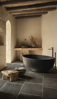 Background tile, Effect other stones, Color grey,black, Unglazed porcelain stoneware, 60x60 cm, Finish matte