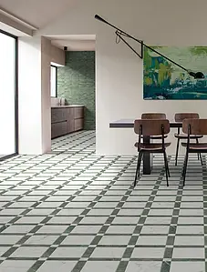Background tile, Effect carrara, Color white, Glazed porcelain stoneware, 25x25 cm, Finish antislip