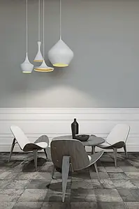 Hintergrundfliesen, Optik metall, Farbe graue, Glasiertes Feinsteinzeug, 20x20 cm, Oberfläche matte
