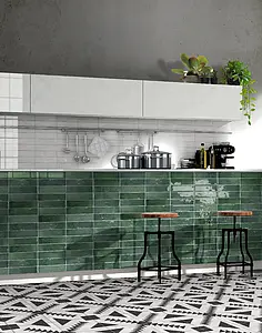 Faux encaustic tiles,Unicolor,Kitchen backsplash,White