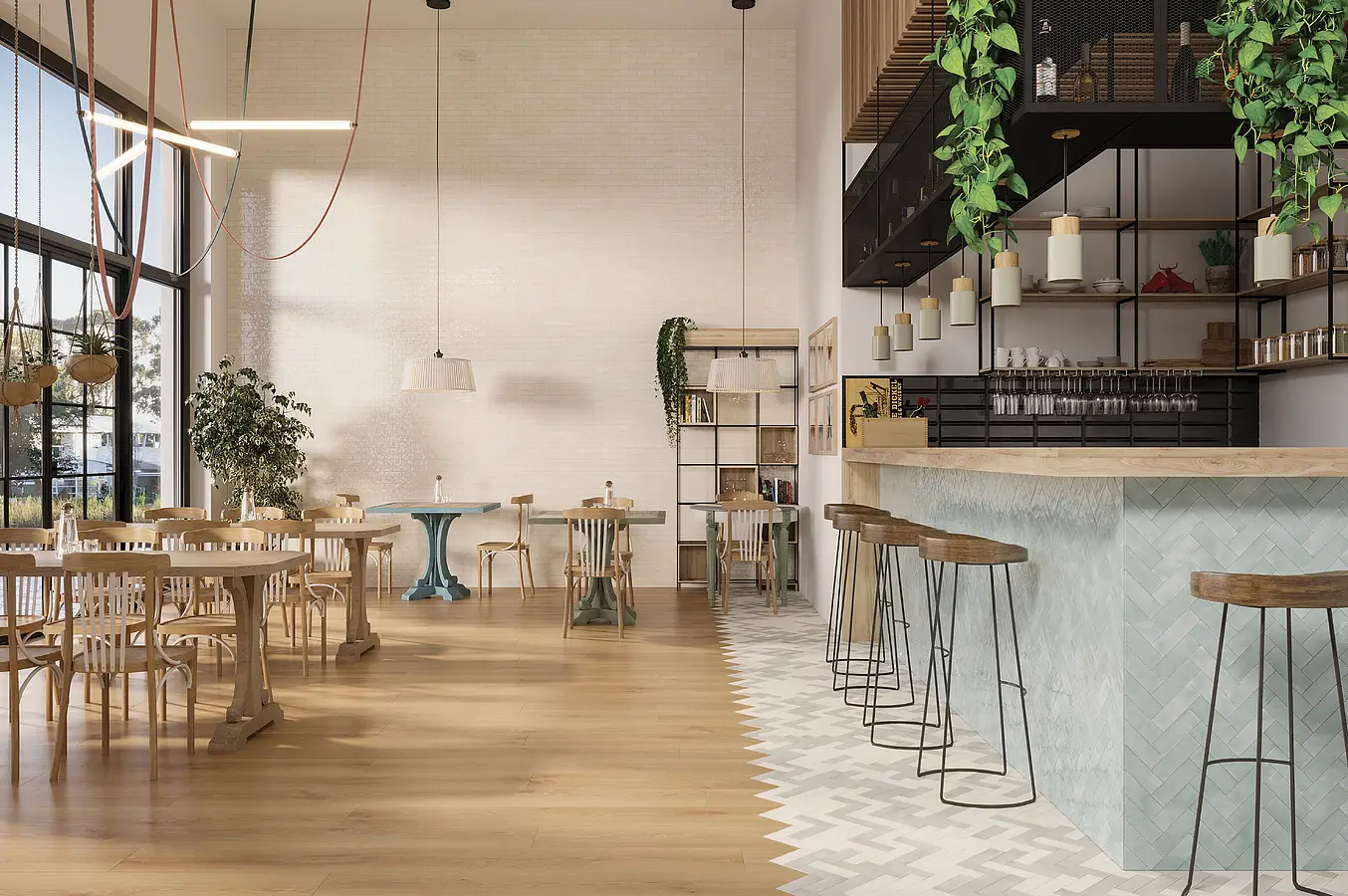 Background tile, Color grey, Glazed porcelain stoneware, 5x15 cm, Finish matte