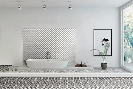 Background tile, Effect faux encaustic tiles, Color multicolor, Glazed porcelain stoneware, 20.5x20.5 cm, Finish matte