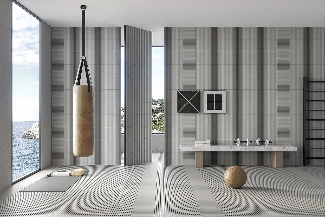 Mosaic effect tiles, Effect unicolor, Color grey, Glazed porcelain stoneware, 12.5x25 cm, Finish matte