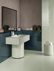 Background tile, Effect unicolor, Color navy blue, Glazed porcelain stoneware, 3.8x38 cm, Finish glossy