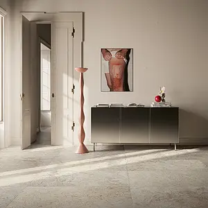 Grundflise, Effekt anden marmor, Farve grå, Glaseret porcelænsstentøj, 60x120 cm, Overflade skridsikker