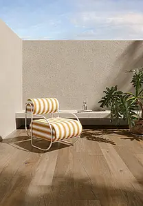 Azulejo base, Efecto madera, Color beige,marrón, Gres porcelánico esmaltado, 20x120 cm, Acabado antideslizante