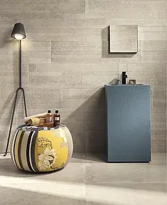Background tile, Effect concrete, Color beige, Glazed porcelain stoneware, 60x120 cm, Finish antislip