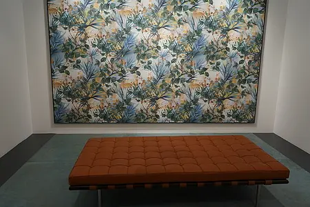 Kleur veelkleurige kleur, Decoratief element, Geglazuurde porseleinen steengoed, 120x120 cm, Oppervlak mat