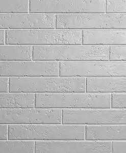 Background tile, Effect brick,unicolor, Color grey, Glazed porcelain stoneware, 4.5x23 cm, Finish matte