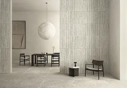 Grundflise, Effekt andre sten, Farve grå, Stil designer, Glaseret porcelænsstentøj, 120x120 cm, Overflade skridsikker