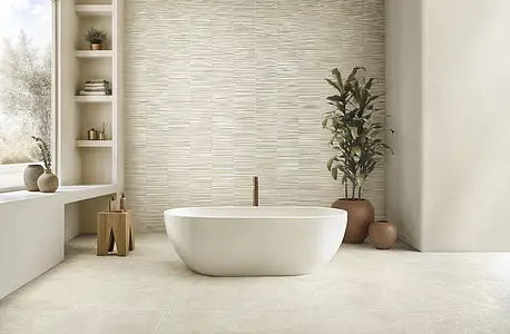 Carrelage, Effet autres types de pierre, Teinte beige, Grès cérame émaillé, 60x120 cm, Surface antidérapante