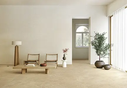 Carrelage, Effet autres types de pierre, Teinte beige, Grès cérame émaillé, 60x120 cm, Surface antidérapante