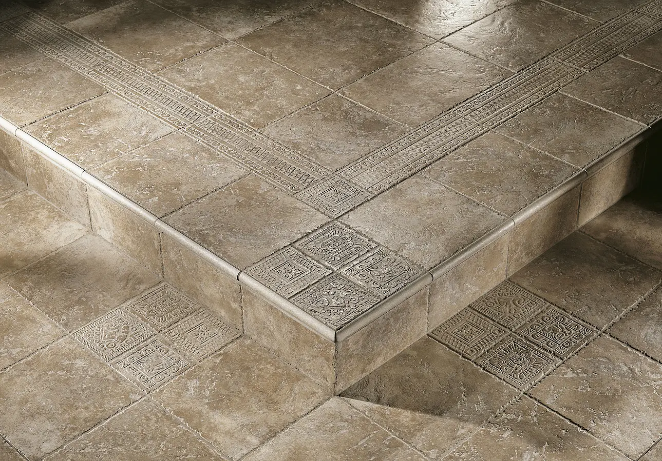 Background tile, Effect other stones, Color brown, Glazed porcelain stoneware, 32.7x32.7 cm, Finish matte