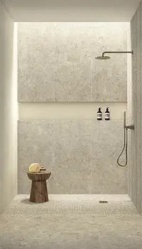Mosaic tile, Effect other stones, Color beige, Glazed porcelain stoneware, 29.8x29.8 cm, Finish antislip