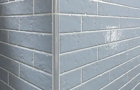 Background tile, Effect brick, Color grey, Glazed porcelain stoneware, 4.5x23 cm, Finish glossy